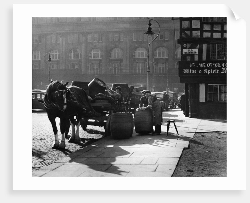 Beer delivery for the Old Shambles, Manchester, October 12th 1951 by R Corfield