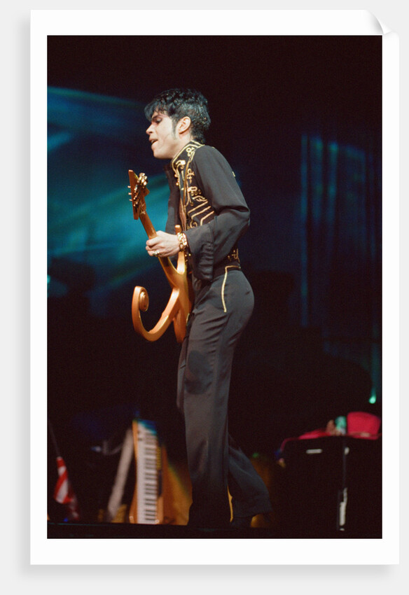 Prince performing on stage during his 'Ultimate Live Experience Tour' by Richard Nelmes