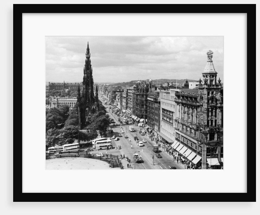 Aerial view of Princes Street in Edinburgh by Anonymous