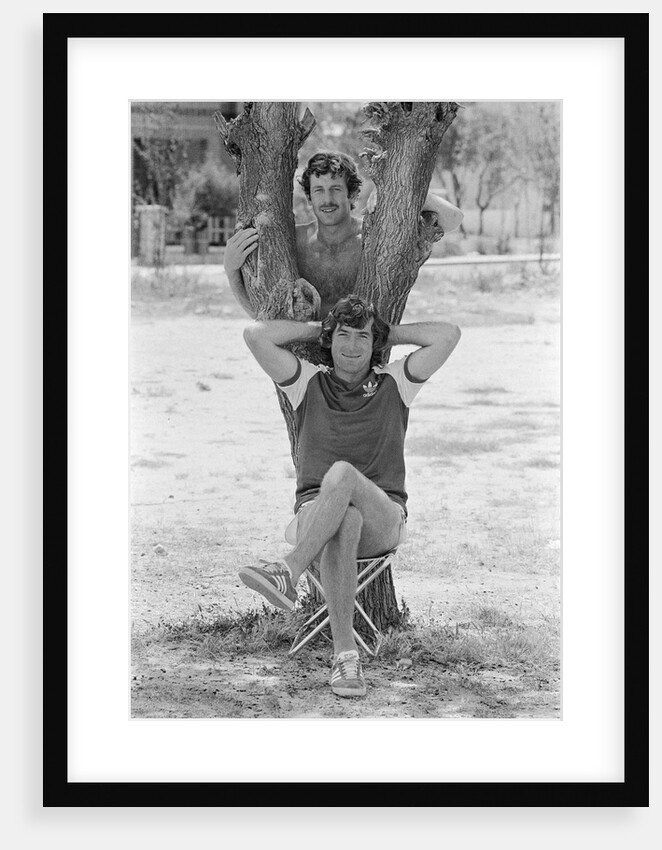 Northern Ireland teammates Pat Jennings, and Gerry Armstrong, 1982 World Cup Finals in Spain by Monte Fresco