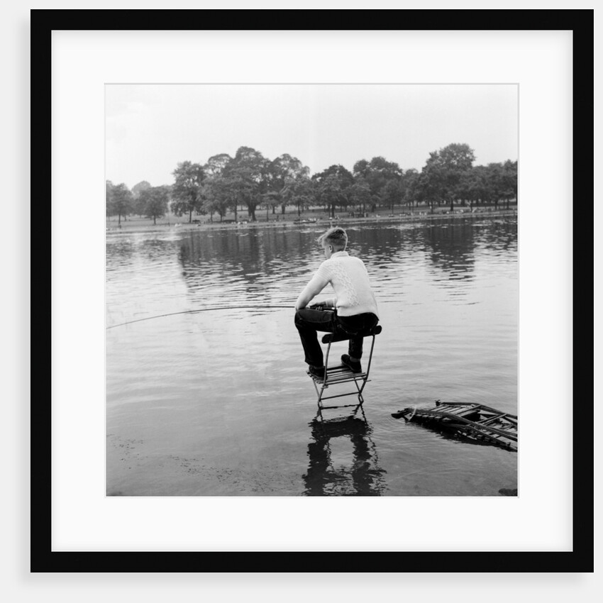 Fishing on the Serpentine in London's Hyde Park by Anonymous