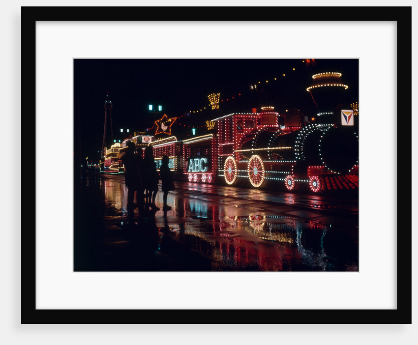 Night time view of the Blackpool illuminations by Anonymous