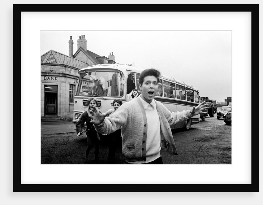 Cliff Richard with his tour bus by Anonymous