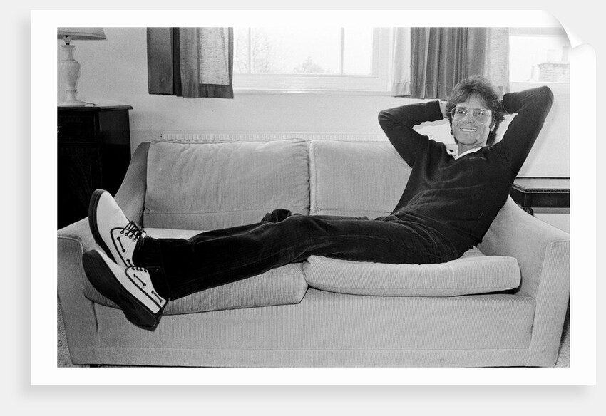 Cliff Richard during a recording session by Anonymous