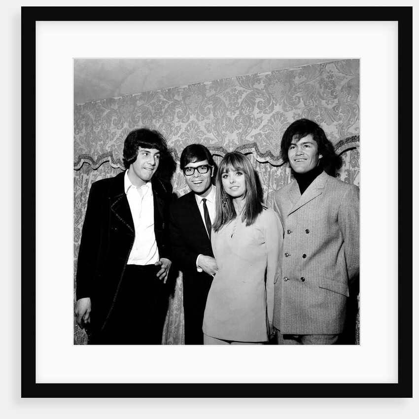 Disc and Music echo "Valentine's day award" Cliff Richard with Twiggy and members of Monkees by Staff