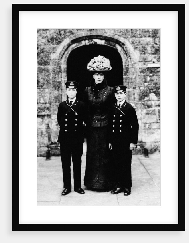 Queen Mary with Prince Edward and Prince Albert by Staff