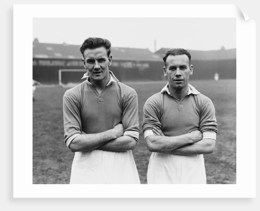 Don Revie poses with Alex Scott by JONES