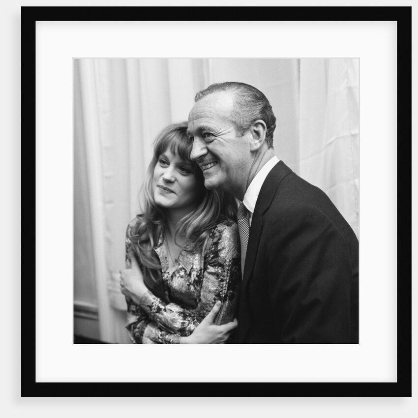 David Niven with Francoise Dorleac by Harry Arnold
