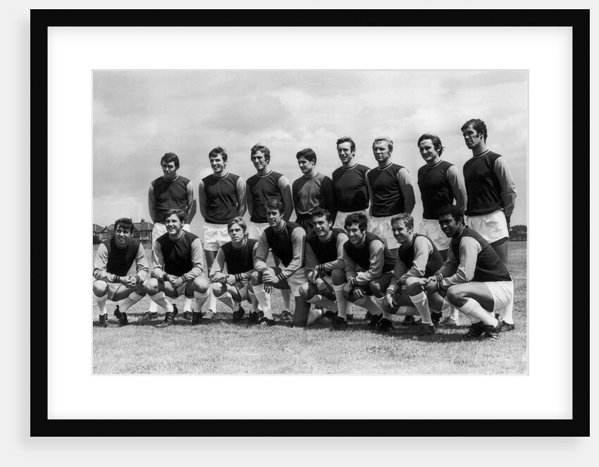 West Ham United line up for pre season team photograph by Staff