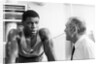 Frank Bruno with his trainer by Anonymous