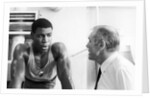 Frank Bruno with his trainer by Anonymous