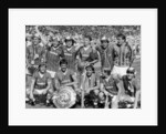 Everton football team pose with the Charity Shield by Albert Cooper