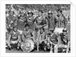 Everton football team pose with the Charity Shield by Albert Cooper