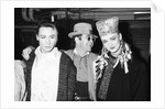 Boy George with with friend Marilyn and Elton John by Will Dyson