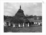 A huge pyre erected in the ground of the Aldersbrook Childrens Home, Wanstead, London by Staff