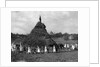 A huge pyre erected in the ground of the Aldersbrook Childrens Home, Wanstead, London by Staff