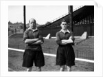 Members of Charlton Athletic Football Club, J A S Oakes and Les Boulter. by Reg Sayers