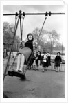 Cilla Black at a playground in May 1964 by Harry Fox