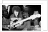 Phil Lynott of Thin Lizzy during a recording session for the groups new album. by Andy Hosie