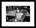 Phil Lynott of Thin Lizzy during a recording session for the groups new album. by Andy Hosie