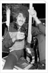 Phil Lynott of Thin Lizzy during a recording session for the groups new album. by Andy Hosie