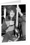 Phil Lynott of Thin Lizzy during a recording session for the groups new album. by Andy Hosie