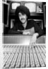 Phil Lynott of Thin Lizzy during a recording session for the groups new album. by Andy Hosie