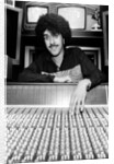 Phil Lynott of Thin Lizzy during a recording session for the groups new album. by Andy Hosie