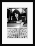 Phil Lynott of Thin Lizzy during a recording session for the groups new album. by Andy Hosie