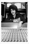 Phil Lynott of Thin Lizzy during a recording session for the groups new album. by Andy Hosie