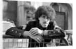Phil Lynott of Thin Lizzy during a recording session for the groups new album. by Peter Stone
