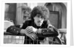 Phil Lynott of Thin Lizzy during a recording session for the groups new album. by Peter Stone