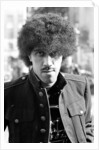 Phil Lynott of Thin Lizzy during a recording session for the groups new album. by Peter Stone