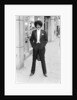Phil Lynott in London, modelling clothes from Saville Row. 1983 by Mike Maloney