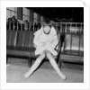Mary Quant, at London Airport, on her way to Paris to go to a fancy dress ball. by Staff