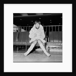 Mary Quant, at London Airport, on her way to Paris to go to a fancy dress ball. by Staff
