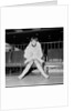 Mary Quant, at London Airport, on her way to Paris to go to a fancy dress ball. by Staff