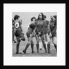 Orient Girls taking defensive action against a free kick by Ron Burton