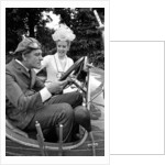 Dick Van Dyke and Sally Ann Howes with Chitty Chitty Bang Bang by Victor Crawshaw