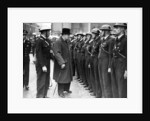 Winston Churchill inspecting members of Coventry's Warden Service by Staff