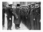 Winston Churchill inspecting members of Coventry's Warden Service by Staff