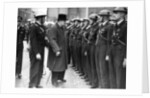 Winston Churchill inspecting members of Coventry's Warden Service by Staff