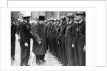 Winston Churchill inspecting members of Coventry's Warden Service by Staff