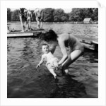 People sunbathing in a heatwave at the Serpentine Lido by Tommy Lea