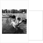 People sunbathing in a heatwave at the Serpentine Lido by Tommy Lea