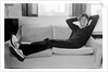 Cliff Richard during a recording session by Anonymous