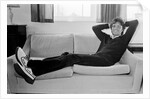 Cliff Richard during a recording session by Anonymous