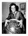 Cliff Richard with a globe by Anonymous