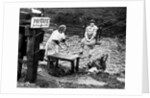 A trolley 'chair' being used by residents to cross the River Cart, Glasgow by Anonymous