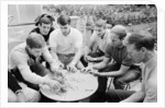 England players enjoy a game of cards at their base in Hendon during the 1966 World Cup tournament by Staff
